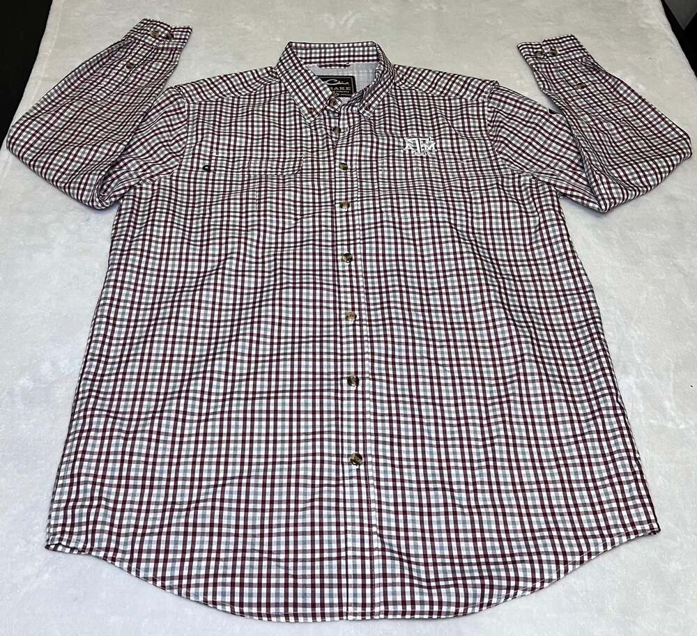 Drake Waterfowl Texas A&M Aggies Wingshooter's Long Sleeve Shirt Size M